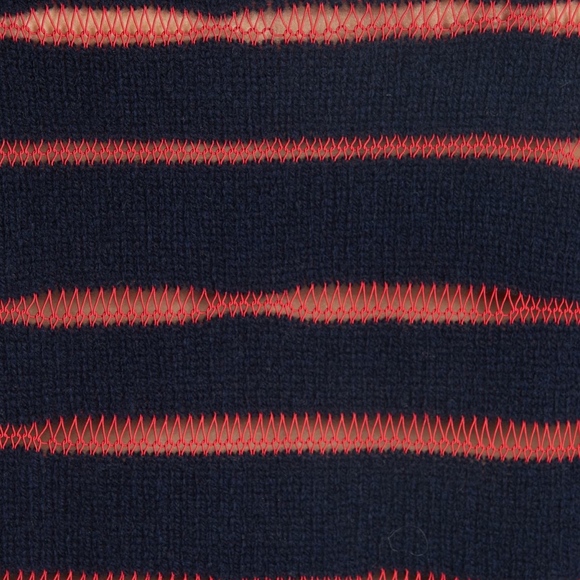 NWT $225 Rag & Bone Penn Sheer Stripe Crop Red / Blue Sweater in size Small! - Picture 4 of 7
